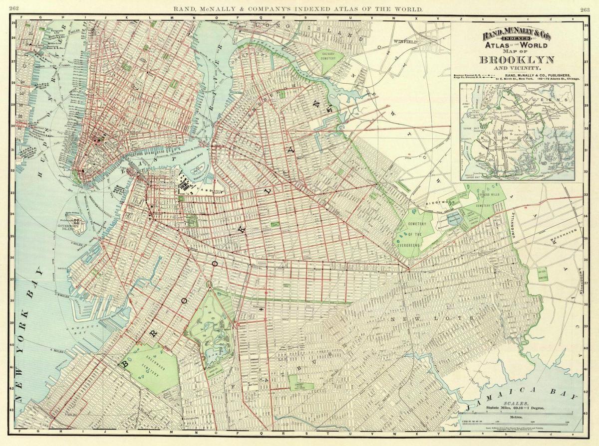Plan antique de Brooklyn